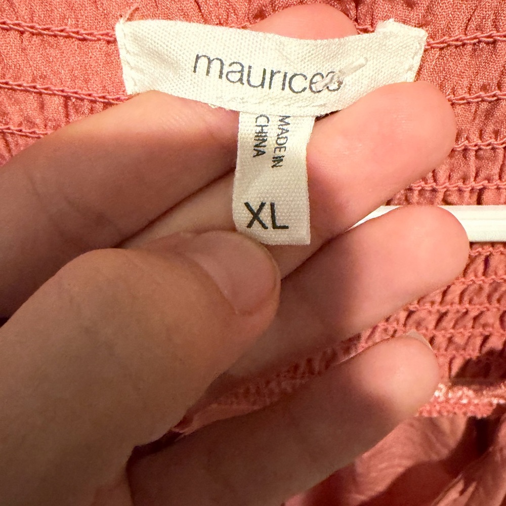 Maurice Cool Crepe Mauve Blouse- XL - Picture 5 of 5